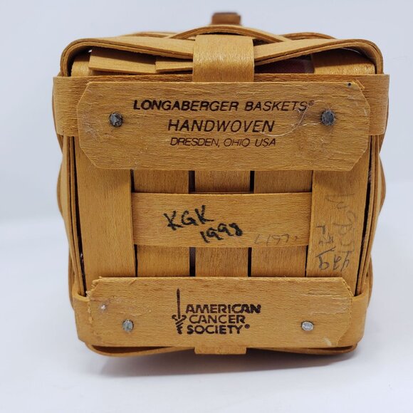 Longaberger Horizon of Hope Basket 1998 Liner Protector Gold Tone Charm - Picture 10 of 11